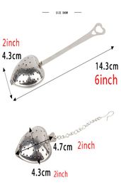 Heart Shaped Tea Infuser Mesh Ball Heart Stainless Steel Tea Strainer Locking Herbal Spice Tea Infuser Spoon Philtre With Handle DB8683994