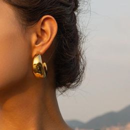 Stud Earrings Yoiumit Stainless Steel Women's Low Key Luxury Super-thick Lightweight Crescent Shape Hypoallergenic Wearing Jewelr