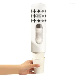 Kitchen Storage Mouthwash Cups Holder Wall Paper Cup Dispenser Hold Reusable Pull Type Water Cooler For Cafe Shop Buffet