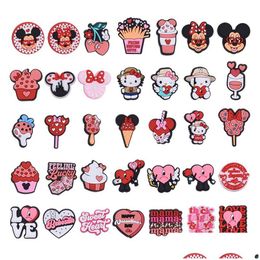 Shoe Parts & Accessories Cute Cartoon Shioe For Clog Charms Pins Wristband Bracelets Drop Delivery Shoes Dhjnz