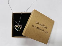 Pendant Necklaces GleefulGem Classic Heart Necklace With Birthstone For Women Mothers Day Gift Mom