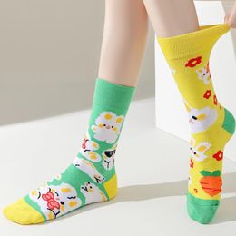 Women Socks Cotton Novelty Anti Hook Jogging Love Sweet Tube School Girls Size Plus Goth Plain Streetwear Winter