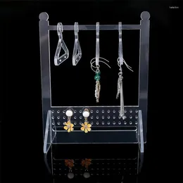 Jewellery Pouches Transparent Clothes Hanger Display Stand Ring Necklace Earrings Pendant Storage Showing Collecting Holder Rack