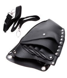 Leather Barber bag Scissor Storage Hairdressing Holster Pouch Holder Case Rivet Clips Bag with Waist Shoulder Belt Hair4427364