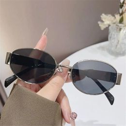 Sunglasses Retro Oval Trendy Metal Frame Punk Sun Glasses Classic Shades UV400 Protection Eyewear Summer Streetwear Accessories