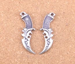 17pcs Antique Silver Bronze Plated dagger Charms Pendant DIY Necklace Bracelet Bangle Findings 5012mm5490836