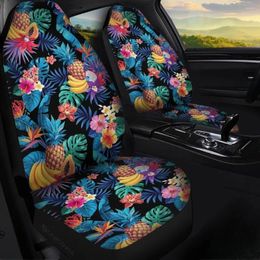 Car Seat Covers Hawaiian Custom Tropical Fruit And Flower Accessories Pack Of 2 Universal Front Protective Cover