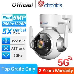 IP Cameras Ctronics 5X optical zoom IP camera 360 pan tilt outdoor human detection automatic tracking CCTV 5G WIFI 5MP 2MP night vision d240510