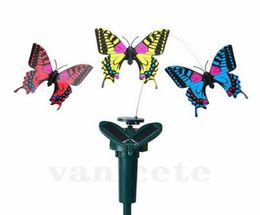 Solar Power Dancing rotating Butterflies Fluttering Vibration Fly Hummingbird Flying Birds Yard Garden Decoration Funny Toys ZC1354888983