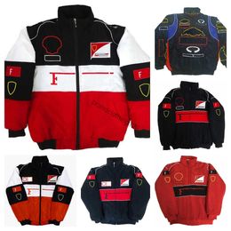 HQ Motorcycle clothes new F1 Formula One jacket autumn and winter full embroidered cotton clothing spot sales 4Q6H