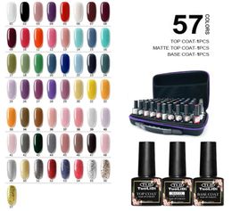 TUOLIDI Pure Nails Polish Colours Gel Lak Nail Art Gel Varnish Soak Off UV Gel Nails Polish Semi Permanent Top Coat Varnishes6247128