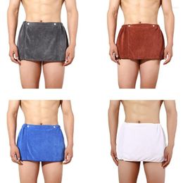 Towel Men Wearable Bath Short Pants Soft Coral Fleece Super Absorbent Swimming Beach Blanket Body Wrap Dropship