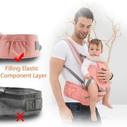 As transportadoras lingam as mochilas ergonômicas transportadoras de bebê ergonômico portador hipcel de portador hipcelista de canguru respirável de frente para o bebê da cintura do bebê da cintura de 0-36m