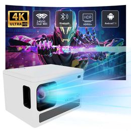 Projectors E450 intelligent projector LED highdefinition projector 4K 4000 lumens WiFi Bluetooth autofocus Android home theater outdoor portable projector J240