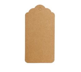 9x45 cm Brown White Scallop Blank Cardstock Tag Hang tag Retro Gift Hang tag Place Card KD12153304