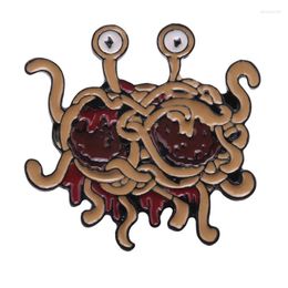 Brooches Monster Pin Fsm Enamel Ramen Funny Flair Brooch Denim Jeans Shirt Coat Lapel Metal Badge