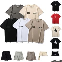 Mens T-Shirts Luxury Designer T Shirts Women Tshirt Shirt And Shorts Men Casual Printed Sports Tshirts High Street Loose Short Sleev E Dhsjs