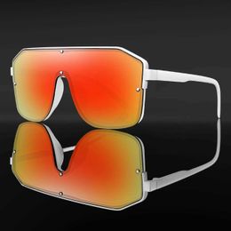 Sunglasses New Fashion Square Large Frame for Mens Bicycle Goggles Outdoor Sports Driving Travel Windproof Glasses Festival Q240509