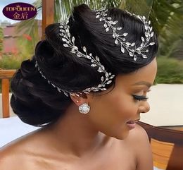 Braided Long Circle Rhinestone Strip Headdress Crystal Bridal Headwear Crown Rhinestone with Wedding Jewelry Hair Accessories Diam2632663