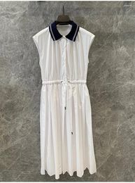 Casual Dresses 2024 Summer Fashion Women's Sweet White Sleeves Dress C949