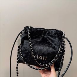 10A Fashion Bag Mini Chain Women Autumn Garbage Bag Crossbody Bag Brand Vintage Silver Bucket Luxury Bag Velvet And Winter Essential Fa Sckd