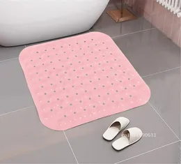 Bath Mats Non-slip Shower Mat Square Shape Bathtub Suction Cup Cushion 46 46cm PVC Foot Pads Bathroom Accessories