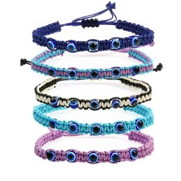 Charm Bracelets Blessed Evil Eye Women Lucky Wristband Couple Birthday Gift Bangle Jewellery Drop Delivery Dhgarden Dhu1D