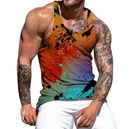 Man Tank Tops 3D Digital Printing Vest Summer Fashion And Leisure O Neck Male Clothing Bodybuilding Singlets Fitness 2024 240429