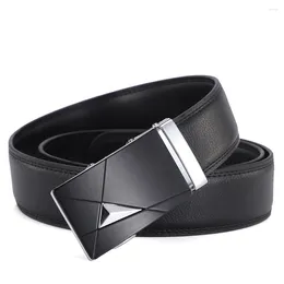 Belts Top Quality 2024 Men's Leather Belt Male Genuine Luxury Casual For Men Strap Alloy Automatic Buckle Waistband