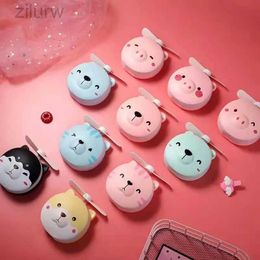 Compact Mirrors Mini USB Fan Pig Beauty Mirror with Beauty Light Student Portable Rechargeable LED Cosmetic Mirror d240510