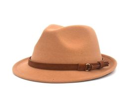 Wide Brim Hats Woollen Top Hat Women039s And Men039s English Harajuku Simple Jazz Fedora Women4393163