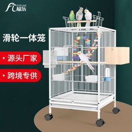 Parrot Xuanfeng with Feeding Device Breeding Box Supplies Toy Grass Nest Viewing Villa Large Bird Cage