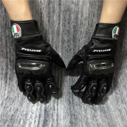 Touring Gloves AGV gloves Motorcycle Rider Racing Heavy Riding Equipment Anti drop Cow Leather Waterproof and Breathable Summer Men aV8Z7