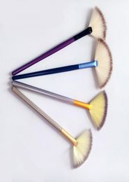 Soft Fan Brush Portable Slim Professional Makeup Brush Small Size Foundation brushes with different Colours DHL 1655055
