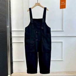 Womens Jumpsuits Rompers Solid Jumpsuits for Women Korean Style Rompers Casual Vintage Playsuits Straight Pants Workwear Women Clothes Overalls for Women Y292XF