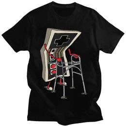 Old School Video Game T Shirt Arcade 80s Retro Designer Graphic T-Shirts Streetwear 1Cotton Vintage Tees Oversize Streetwear 240509