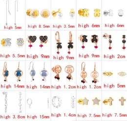 2021 new 100 925 sterling silver bear fashion classic trend ladies earrings pierced Jewellery factory direct s41508409663502