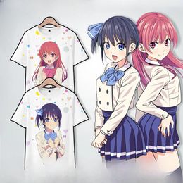 Men's T Shirts Anime Kanojo Mo 3D Print Oversized Shirt Women Men Summer Fashion Crewneck Short Sleeve Funny Tshirt Graphic Tees