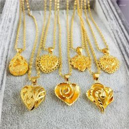 Chains Simulation Gold Colour Clavicle Necklace Women Love Pendant Sand Euro Coin Wedding Gold-plated Jewellery Does Not Fade