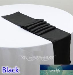 Black Colour Wedding Table Runner Decoration Satin Table Runner for Modern Party Home el Banquet Decoration Whole4177529