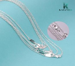 KASANIER 10pcs fashion women jewelry 16-24 inch chain necklace 925 silver necklace + 925 lobster clasps women jewelry7512850