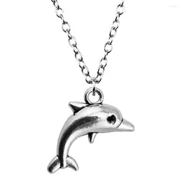Pendant Necklaces 1pcs Dolphin Necklace For Women Diy Accessories Jewellery Making Gift Chain Length 43 5cm