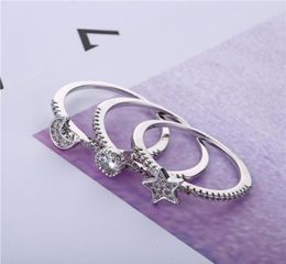 Silver Ring Diamond Moon Star Rings Open Adjustable Rgins Rings Jewelry for Women Will and Sandy Dropship217r3338934