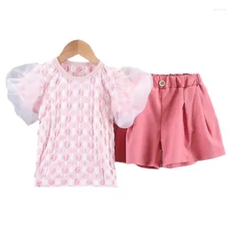 Clothing Sets Summer Fashion Baby Clothes Suit Children Girls T-Shirt Shorts 2Pcs/Sets Kids Toddler Casual Costume Infant Tracksuits