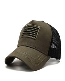 Baseball Cap Men Tactical Army Cotton Military Dad Hat Usa American Flag Us Unisex Hip Hop Hat Sport Caps Outdoor Hats Q08111376645