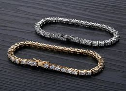 Tennis Bracelets Jewellery 2019 New Fashion Luxury Grade Quality 5mm Zircon Hip Hop Bracelets Exquisite 18K Gold Plated Chain Bracel3953350