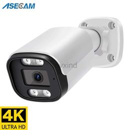 IP Cameras New 4K 8MP IP Monitoring CCTV Camera Audio Outdoor POE H.265 Metal Bullet Home Color Night Vision Security Camera d240510
