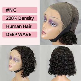 African Cross-border Front Lace Headband Without Glue Full Frontal BoB Wig Human Hair Wig Bob