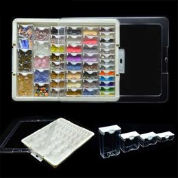 Jewelry Boxes 78/50 Grid Diamond Painting Mosaic Tool Accessories Plaid Jewelry Drill Container for Diamond Embroidery Transparent Storage Box