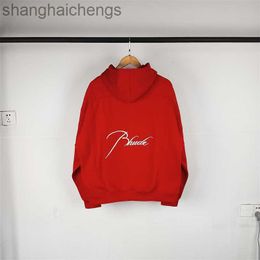 Luxury Counter Original Rhuder Hoodies Trendy Brand Micro Label Letter Embroidered Plush Hooded Sweater for Men Women High Street Hoodie Jacke with Logo